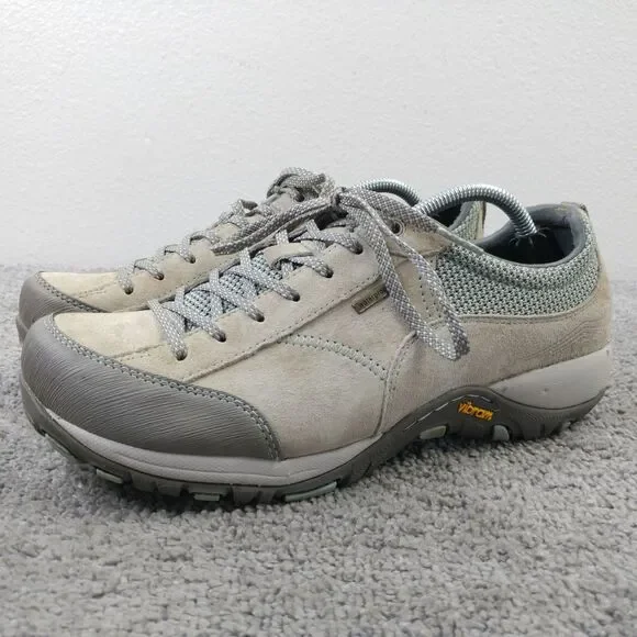Dansko Paisley Womens 39 EU Hiking Shoes Suede Vibram Waterproof Tan Beige - Picture 1 of 12